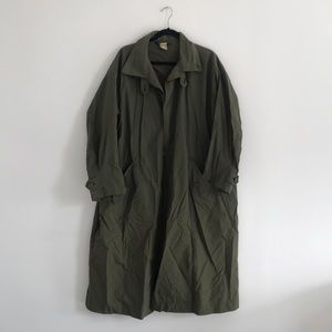 VTG Issey Miyake Windcoat Olive Green Trench SZ M